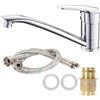 Minnhua Rubinetto per Cucina 360 °Girevole Rubinetto Cucina Acqua Fredda e Calda Rubinetto Miscelatore Cucina Lavello con Girevole per Cucina