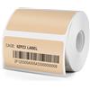 YIKIADA Etichette termiche marroni, 25 × 50 mm, in vinile, autoadesive, rettangolari, impermeabili, compatibili con M110/M220, 350 pezzi