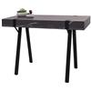 Mendler Scrivania consolle tavolo HWC-L54 75x100x40cm ferro verniciato MDF effetto marmo grigio