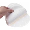 HAOSHICS 100 fodere di carta rotonda usa e getta forata pergamena in bambù per friggitrice ad aria, cestello per cottura a vapore, torte di cottura, forno olandese, tortiera (26 cm)