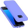Cadorabo Custodia per Samsung Galaxy S7 EDGE in LIQUID LILA CHIARO - Morbida Cover Protettiva Sottile di Silicone TPU con Bordo Protezione - Ultra Slim Case Antiurto Gel Back Bumper Guscio