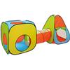 LittleTom Set Tenda Giocattolo con Tunnel Piscina di Palline Pop-up 260x90x100cm