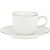 LA PORCELLANA BIANCA - Tazzina Caffè con piattino in porcellana, capacità 90ml, collezione Maestà