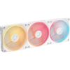 CORSAIR iCUE LINK LX120-R RGB 120mm Ventole PWM Invertite - Kit Tripla Ventola - Basso Rumore, CORSAIR Cuscinetto Magnetico a Cupola, Doppio Anello Luminoso, Viti QuikTurn™, Modalità Zero RPM - Bianco