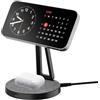 XLayer MagFix Pro 2 in 1 Stazione di ricarica Apple Wireless Charger I Standby I Magsafe Compatibile I Magnetico I Caricatore I Ricarica Rapida Wireless di iPhone 16 15/14/13/12/11 Pro Max Plus,