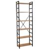 Vacchetti Scaffale Metallo Legno Achille 6 Ripiani 60x28x184,5 cm di Vacchetti