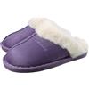 SMajong Inverno Pantofole Scamosciate da Donna Morbido Antiscivolo Scarpe Caldo Peluche Uomo Accogliente Memoria Schiuma Pantofole da Casa(Viola 36/37 EU)