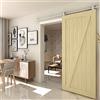CCJH 11FT-335cm Acciaio Inossidabile Binario per Porta Scorrevole Kit Acciaio Inox Accessori per Una Porta Scorrevoli di Legno