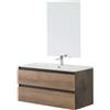 Mobile bagno sospeso revital noce scuro, 84x49x56 cm