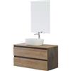 Mobile bagno sospeso revital noce, 80x46x51 cm