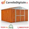Box in Acciaio Zincato Casetta da Giardino in Lamiera 3.27 x 3.07 m x h2.15 m - 145 KG - 10,04 metri quadri - LEGNO