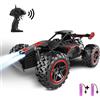 SZJJX Macchina Telecomandata per Bambini con Luce,15+KM/H 2.4Ghz Macchina Radiocomandata,Macchinine per Bambini,Natale Compleanno Giocattoli Giochi Regalo per Bambina Bambino 3 4 5 6 7 Anni NeroRosso