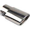 ETOPARS 62mm Tubo di Scarico Auto Universale Terminale di Scarico Tubo di Punta del Silenziatore di Scarico Acciaio Inossidabile Uscita Singola Dritto Argento