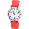 Pacific Time Orologio da polso per bambini, per bambini, in tessuto, analogico, al quarzo, 10912 - Arancione, cinghia