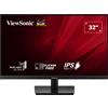 Viewsonic Monitor PC 32 Full HD Schermo IPS 1920 x 1080 Pixel Luminosità 250 cd/m2 Risposta 4 ms HDMI VGA colore Nero - VA3209-MH