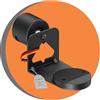 PureMounts supporto per diffusori per Sonos Era 100 & 300, supporto a parete per diffusori con gestione dei cavi, orientabile +/-30°, inclinabile 0/-30°, capacità di carico 5 kg, nero