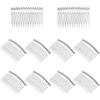 Beaupretty 10 fermagli per capelli in plastica trasparente per capelli francese, con filo metallico, per sposa, matrimonio, velo, per donne