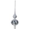Holyart Puntale Albero Natale Bianco Argento Vetro soffiato 35 cm