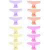 Dioche Set Da 12 Pz Pinze Capelli Da Donna Per Parrucchiere Salone Mollettone Professionale a Pinza Saloni Parrucchieri Sezione Di Capelli Farfalla Artiglio Salon Clip Chiusure Pinze Barrettes(cristallo)