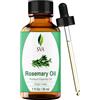SVA ORGANICS Olio essenziale di rosmarino biologico USDA 1 Oncia puro e naturale per pelle, viso, cura dei capelli, aromaterapia, diffusore, crescita dei capelli, balsamo
