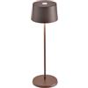 Zafferano, Lampada Olivia Pro, Lampada da Tavolo Ricaricabile e Senza Fili con Controllo Touch, Adatta per Salotto ed Esterni, Dimmer, 2200-3000 K, Altezza 35 cm, Colore Corten