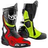 Berik Stivali Moto Racing Berik Donington Bicolor Nero Rosso Giall