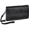 STILORD 'Sabrina' Porta Cellulare Tracolla Donna Borsetta Pelle Autentico Grande Portacellulare Portafoglio Pochette da Polso Cuoio borsa Pelle Sacchetti 7 pollice RFID, Colore:nero