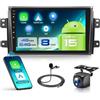 VECHTEL 8 CORE 4G+64G Autoradio Android 15 per Suzuki SX4 2006-2013 Fiat Sedici 2005-2014, 9 HD IPS Touchscreen Stereo Auto co DSP Carplay Android Auto senza Fili GPS Wi-Fi Bluetooth FM RDS Camera