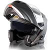 ORIGINE Casco Moto Modulare Bluetooth Omologato ECE Voice Dial Casco Moto Chiamata Vivavoce (TITANIUM,L)