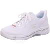 Skechers Performance Go Walk Arch Fit-Motion Breeze Sneaker, Sneakers Donna, Bianco Argento, 35.5 EU