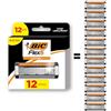 BIC Flex 5 Refillable Refill Razor Cartridges for Men, Long-Blade Razors for a Smooth and Comfortable Shave, 12 Refill Cartridges