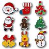 Detontek 9 Pezzi Spilla di Natalizie, Spille a Forma di Cartone Animato, Spilla con Spilla Serie Natalizia, Spilla con Stemma di Babbo Natale, pupazzo di Neve, Decorazioni Natalizie per Donne e Bambini