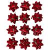 GMM Coccarde Adesive Rosse, Fiocchi Adesivi per Regali, Fiocco Pacchetti Regalo di Natale, Coccarde San Valentino, Compleanni, 12 Pezzi