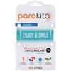 Parakito Bracciale Antizanzare Ricaricabile Adulti Good Vibes Enjoy & Smile Blu 1 pz