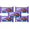 CAIYA 5X Milka Sensations Cookies Oreo Biscotti al Cacao con Cioccolato al Latte delle Alpi e Ripieno di Crema al gusto Vaniglia 156g [5 Confezione]