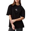 CALVIN KLEIN T-Shirt Boyfriend Fit Nera Calvin Klein Jeans Donna