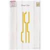 Nellie's Choice Linguette, 4.60 x 16.20 cm, 3 Fustelle da Taglio, per Creare Biglietti, Natale, Scrapbooking, Fai da Te, DIY, Giallo, 4,60 x 16,20 cm