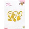 Nellie's Choice, Fustella di Forma Uccello, 7.5 x 5.4 cm, 10 Pezzi, per Creare Biglietti, Natale, Scrapbooking, Fai da Te, DIY, Giallo, 75 x 54mm