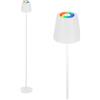 Briloner - Lampada da terra LED RGBW senza fili con touch, dimmerabile all'infinito, batteria ricaricabile e sorgente luminosa intercambiabile, altezza 133 cm, bianco