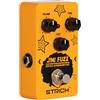 STRICH Jimi Fuzz Pedale per Chitarra Elettrica, Design Compact Mini, Suono Classico, Controlli Regolabili Vol/Tone/Gain, True Bypass, Arancione