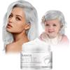 lonstin Colore dei capelli lavabile temporaneo, Colore temporaneo della cera naturale Pomade dei capelli per gli uomini delle donne del partito Cosplay Natale (bianco, bianco)