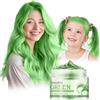 lonstin Colore dei capelli lavabile temporaneo, Colore temporaneo della cera naturale Pomade dei capelli per gli uomini delle donne del partito Cosplay Natale (verde, verde)