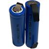 Generico 02PZ Batteria a Litio Ricaricabile 14500 3.7V 850mA Disc.2A con Lamelle - dimensioni: 14mmx50mm