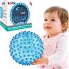 Ludi - Palla da Massaggio Blu - Risveglio sensoriale per Bambini dai 6 Mesi - Puntine teneri - Stimolazione, Destrezza e Coordinazione - 100% PVC - Lavabile - Ø 20 cm - Allevia i Denti e favorisce Il