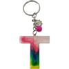 Generico Portachiavi Personalizzato lettera M multicolor in resina (T)