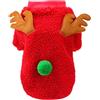Izefia Cane Maglione Costume Vestiti di Natale Regalo Felpa Lana Invernale Pigiama Caldo Natale Padre Renna Albero Maglione per Cane Piccolo Gatto Medio