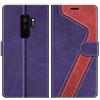 MOBESV Custodia per Samsung Galaxy S9 Plus, Cover a Libro Magnetica Custodia in Pelle per Samsung Galaxy S9 Plus, Viola/Rosso