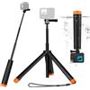 AuyKoo Galleggiante Monopiede Grip mano Treppiede impermeabile estensibile Selfie Monopiede per Go Pro Hero 13,12, 11, 10, 9, 8, 7, 6, 5, 4, 3, DJI Action 5 Pro 4/3, Videocamera d'azione