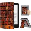 FINTIE Custodia per 7 Kindle Paperwhite (12ª Gen) / Colorsoft - 2024/2025 | Protettiva Supporto Cover con Slot per Schede & Hand Strap per Kindle Paperwhite e Kindle Colorsoft Signature, Biblioteca