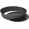 MGE World MGE - 32 cm Teglia per Quiche e Crostata Alto - Stampo Crostata Fondo Amovibile - Stampo Crostata Furba con Fondo Removibile - Stampo Furbo Crostata 32 cm